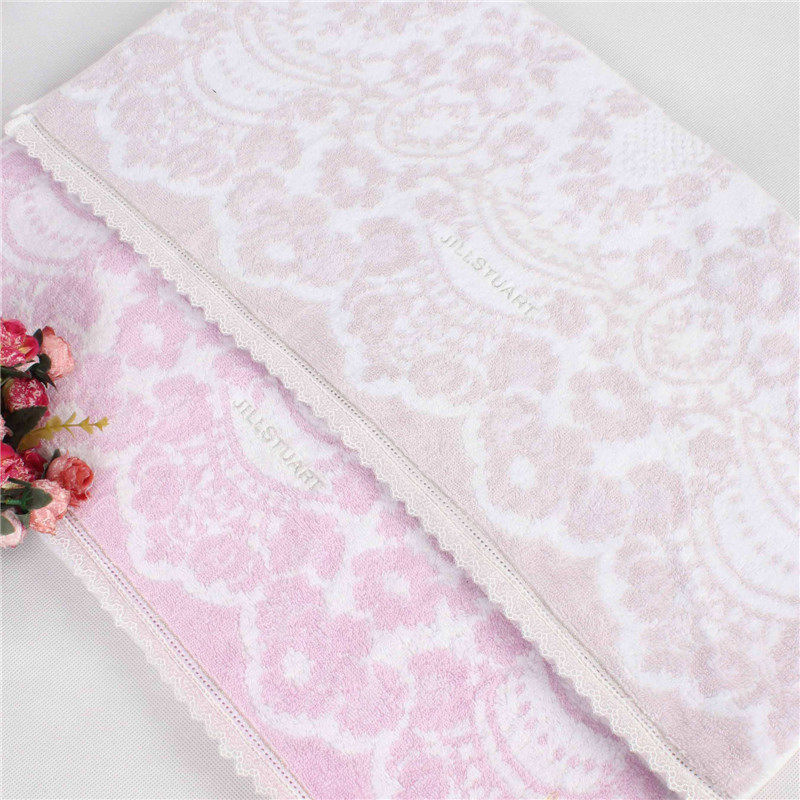 新品外贸出口日单jillstuart吉尔 斯图亚特 纯棉精美无捻浴巾擦身