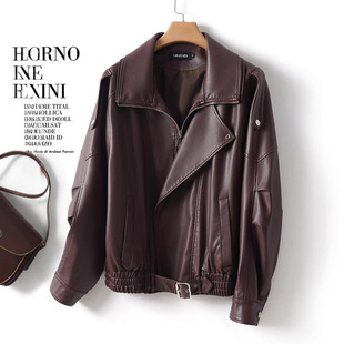 今年流行特惠泡皮夹克宽松真皮皮衣2025新款杨树林同款双层领短款