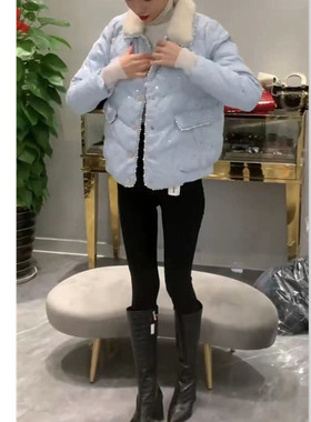 今年流行特惠88090大爱美依缘2025冬季新款时尚翻领短棉服女