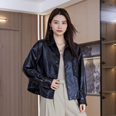 炸街减龄小个子 韩版 今年流行特惠海宁新款 真皮绵羊皮女秋2026新款