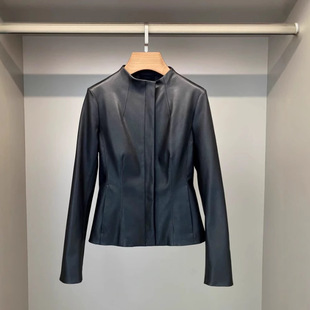 今年流行特惠真皮皮衣HN5178弹力绵羊皮紧身简约修身 显瘦欧美运动