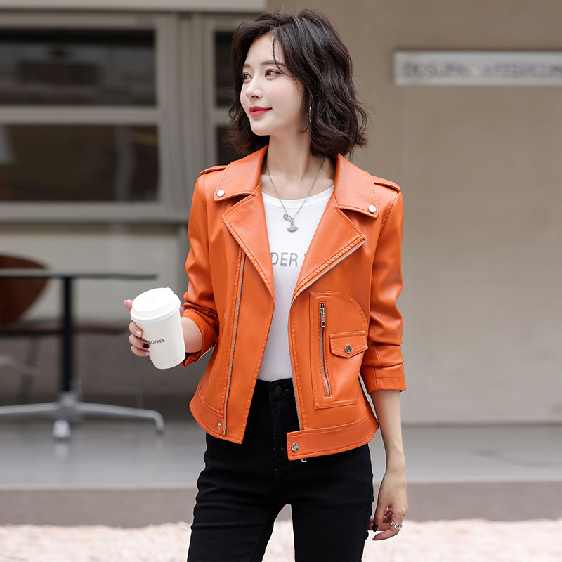 今年流行特惠2024秋冬新款韩版皮衣女PU皮外套机车服大码修身女士