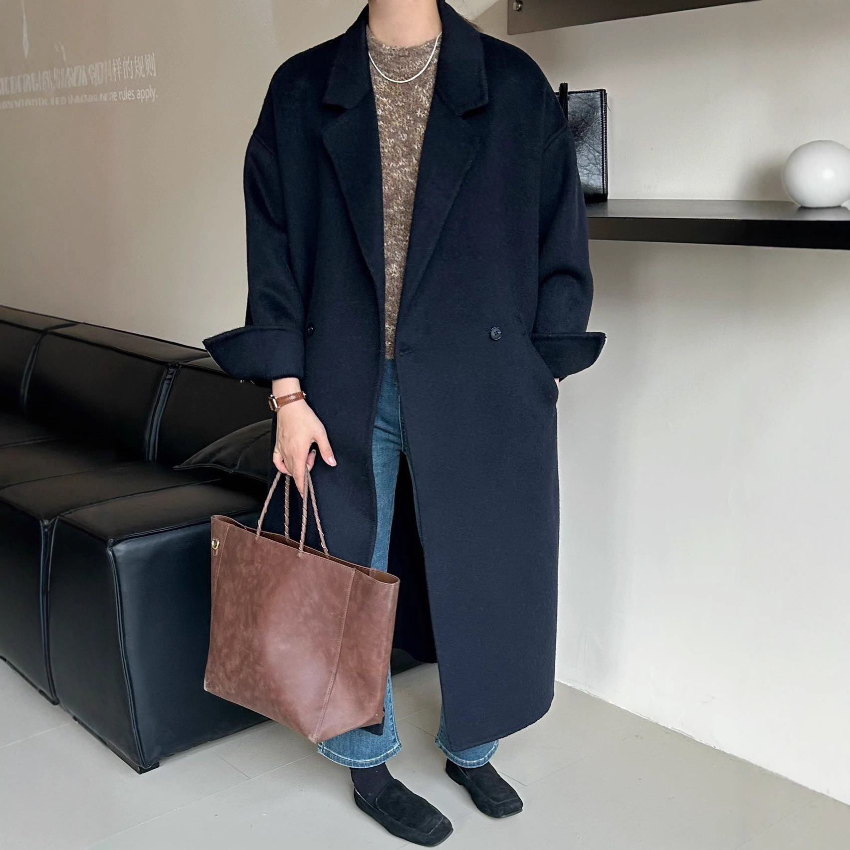 今年流行特惠【柏林大衣】双面羊绒羊毛大衣女中长款秋冬韩版赫本
