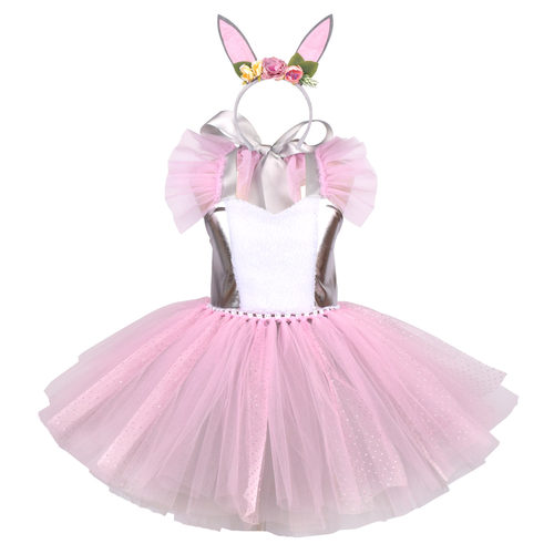 童装新品儿童女童小兔乖乖装扮裙派对服饰六一舞台表演服饰