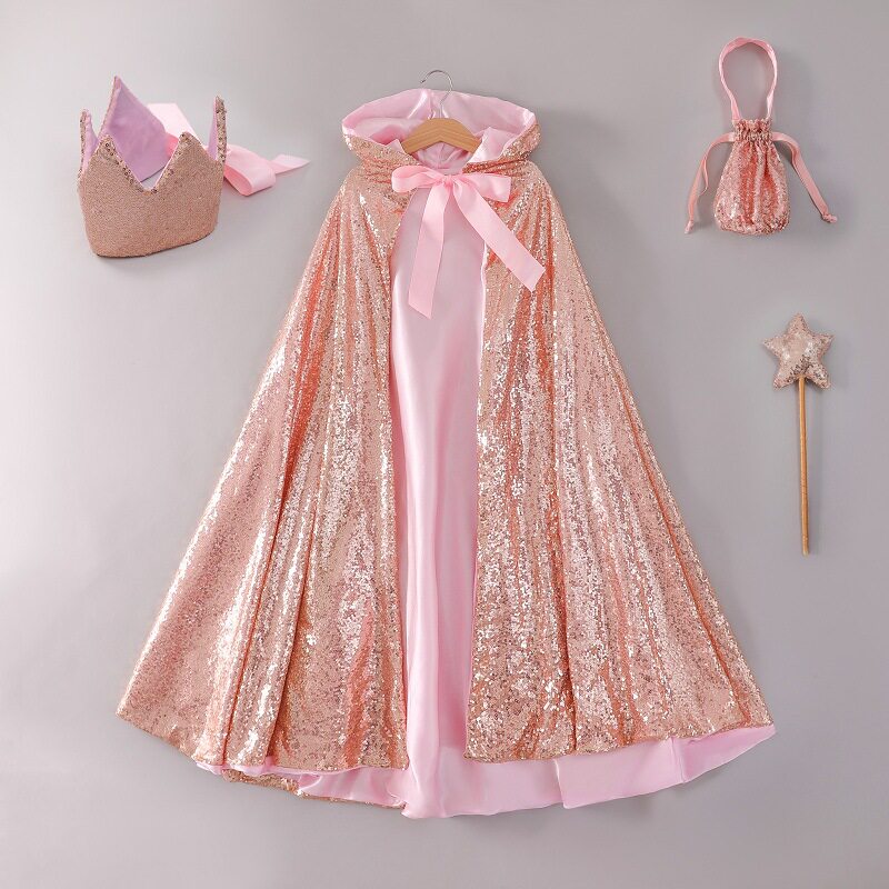 儿童圣诞节服装冰雪奇缘斗篷保暖加绒加厚新款防风披风斗篷披肩