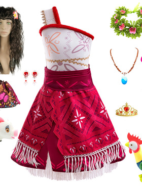 跨境海洋奇缘莫阿娜COS新款女童连衣裙moana服装童装外贸女孩NN01