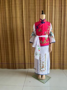 儿童戏服京剧花旦红娘俏花旦水梨园小衣包丫鬟坎肩小旦卖水演出服