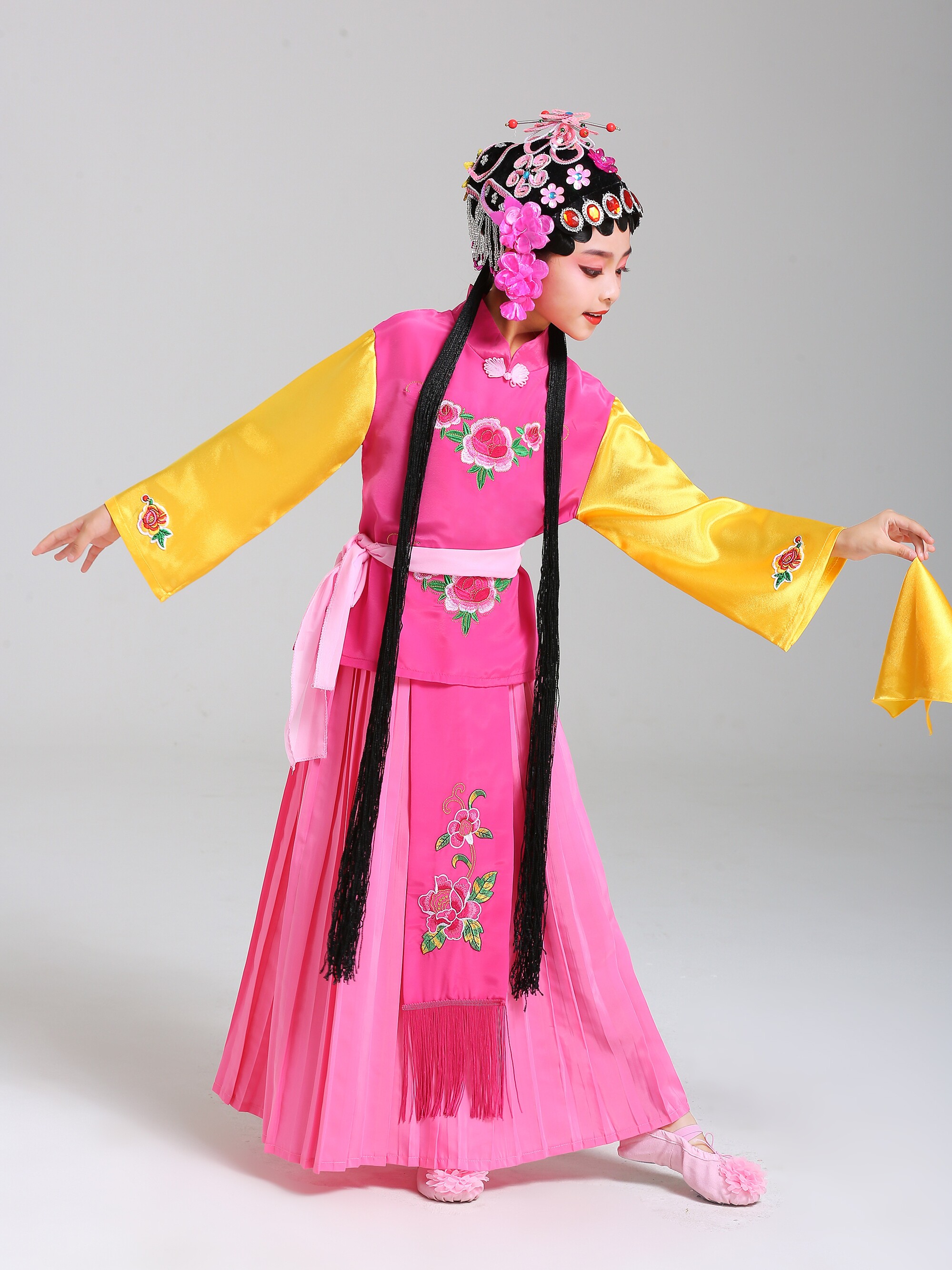 六一新款儿童戏服京剧舞蹈服小红娘小花旦俏花旦戏剧表演服戏曲服