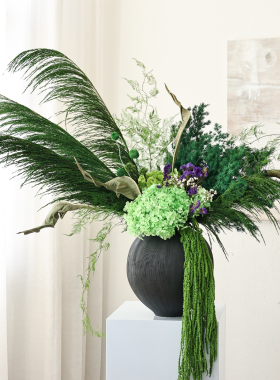 绿色永生花芦苇干花花束花材高级感天然风干真花场景布置仙气十足