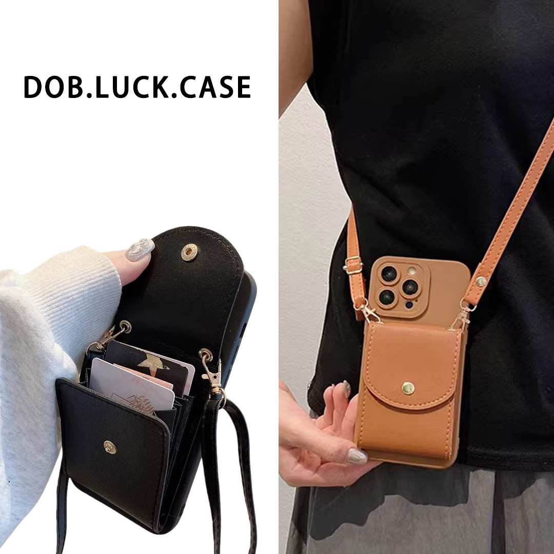 多层插卡零钱包适用小米17promax手机壳红米note15pro小众civi4斜挎K80背带挂绳note13/14软K60女K90保护套