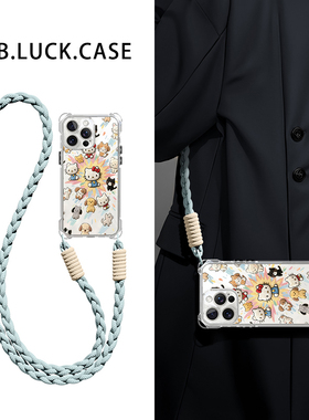 适用小米17promax手机壳新款红米note15爆炸KT猫14pro斜挎挂绳K80可爱K70软K60防摔note12卡通13女创意高级感