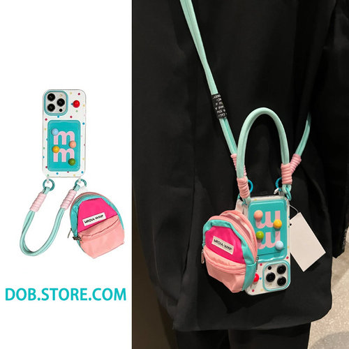 苹果硅胶软壳一体卡包斜挎小清新