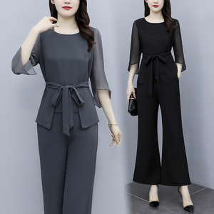 RM7354#夏季新款套装大码女装时尚减龄两件套