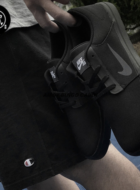 Nike耐克 SB PORTMORE 女子黑武士低帮超轻休闲滑板鞋 844445-001