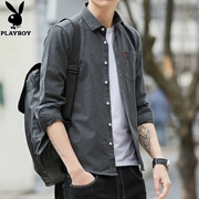 Playboy cotton nam áo dài tay mùa xuân và mùa thu Hàn Quốc áo khoác giản dị nam port gió áo xu hướng - Áo khoác đôi
