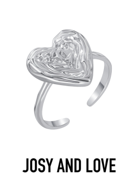 Josyandlove纯银爱心开口戒指