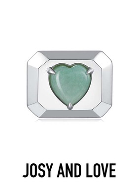 josyandlove绿爱心菱形切面戒指