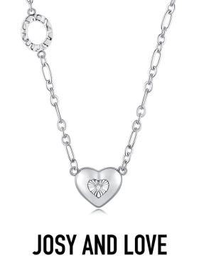 josyandlove璀璨立体爱心项链