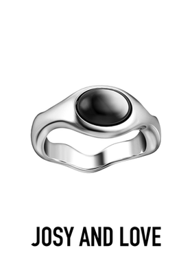 josyandlove耀夜黑玛瑙流体戒指