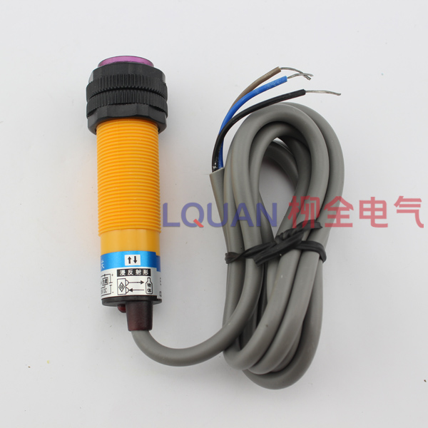 沪工E3F-R2Y1 反馈反射式光电开关 带反射板 二线常开