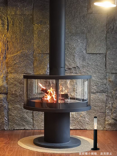 圣罗曼真火壁炉家用燃木柴异形炉酒店民宿别墅客厅取暖火炉