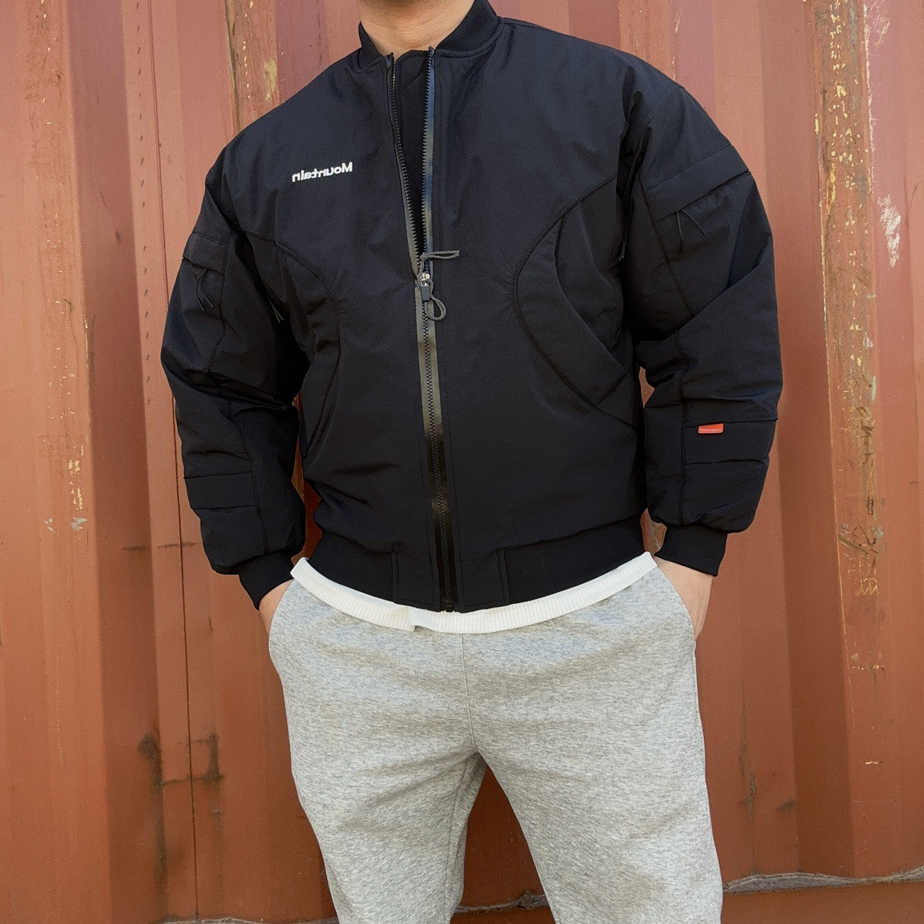 超帅宽松飞行棉服多口袋