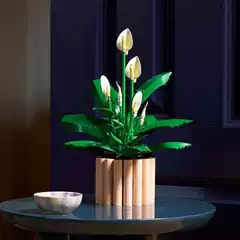 Chinese Building Block Plant Bouquet Eternal Flower 11504 Peace Lily Children's Assembly Building Block Toy Gift Model