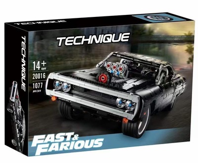 thumbnail for China Building Blocks Science and Technology Machinery Group 42111 Fast and Furious Dodge War Horse Class Racing Sports Car Building Blocks