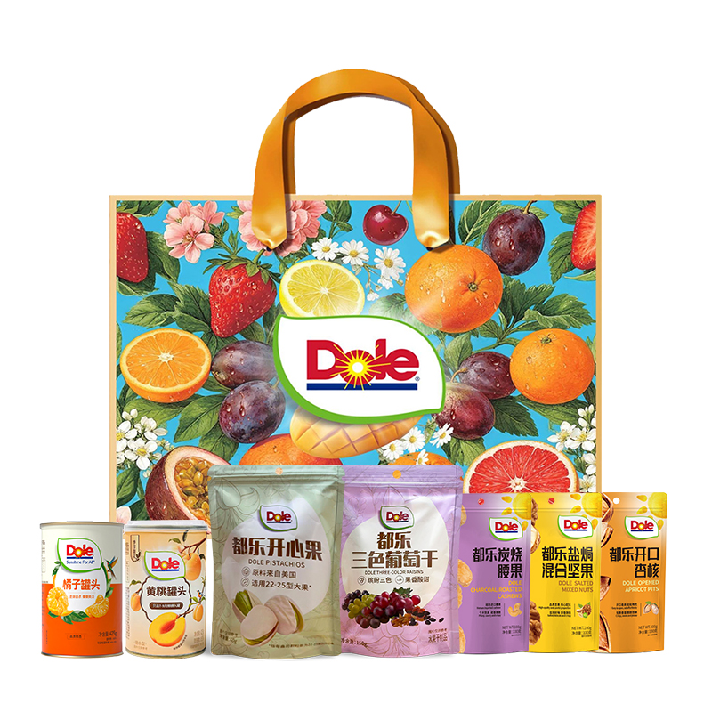 【都乐奢享果礼1.36kg】缤纷果干罐头组合健康零食送礼优选