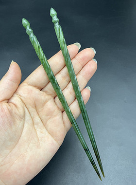 碧玉玉骨蛟丝发簪天然和田玉簪子发饰仿古玉钗复古发钗男古风玉簪