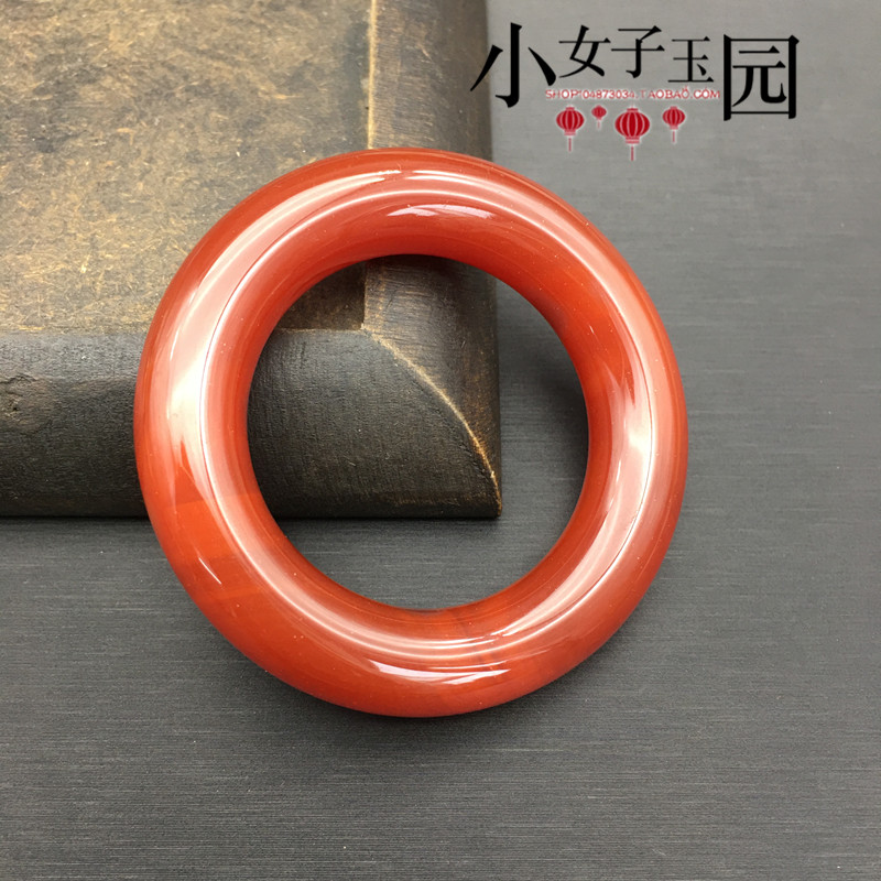 红玛瑙圆圈流苏配饰玉环