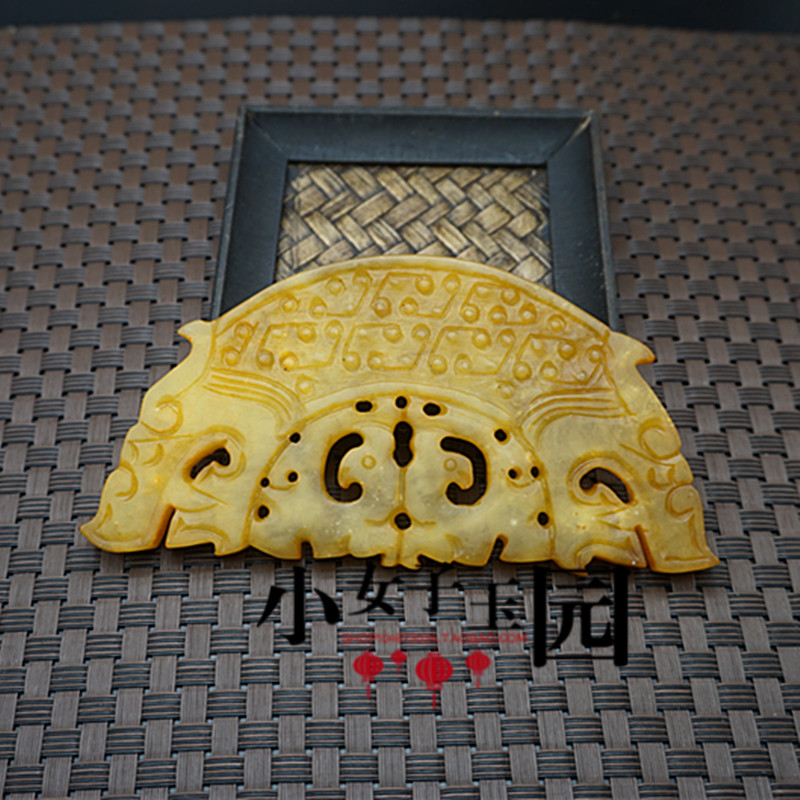岫玉龙玉璧玉牌腰佩汉服古装戏拍摄道具配饰玉佩玉坠古风玉龙佩