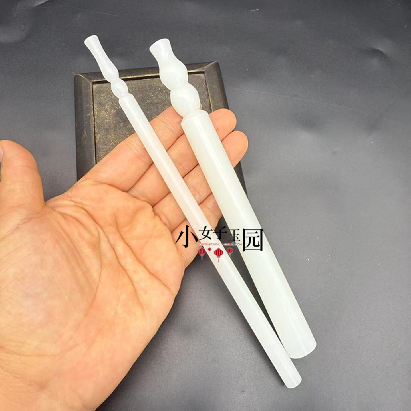新款琉璃毛笔杆仿古雕刻福禄寿毛笔笔杆文房四宝笔杆diy 笔头镶嵌