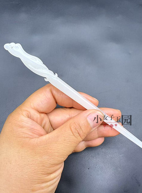 新款琉璃凤凰发簪头饰仿白玉簪子