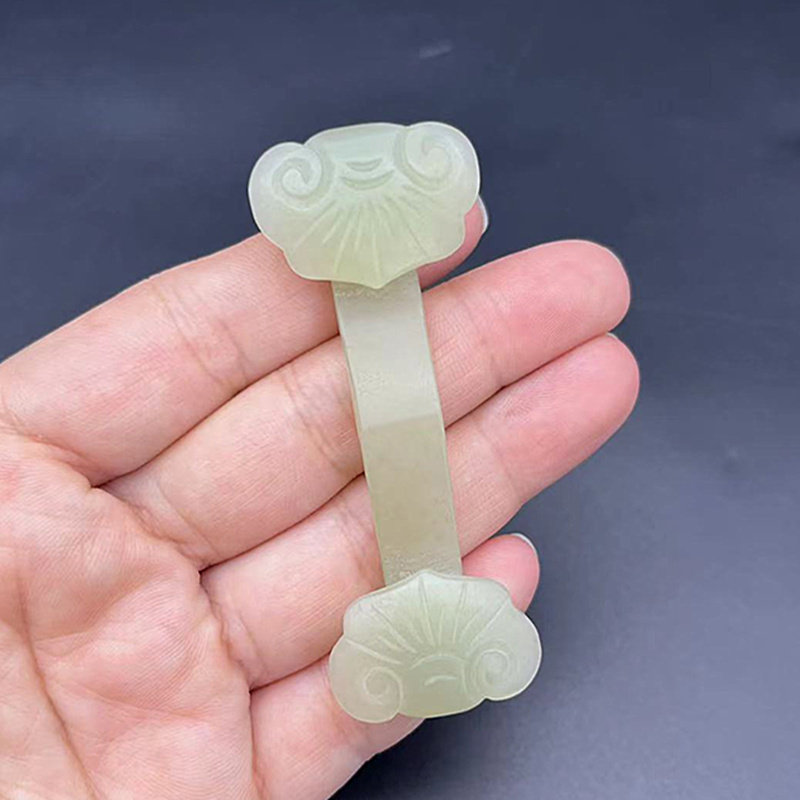 如意玉佩玉坠带勾立体雕刻