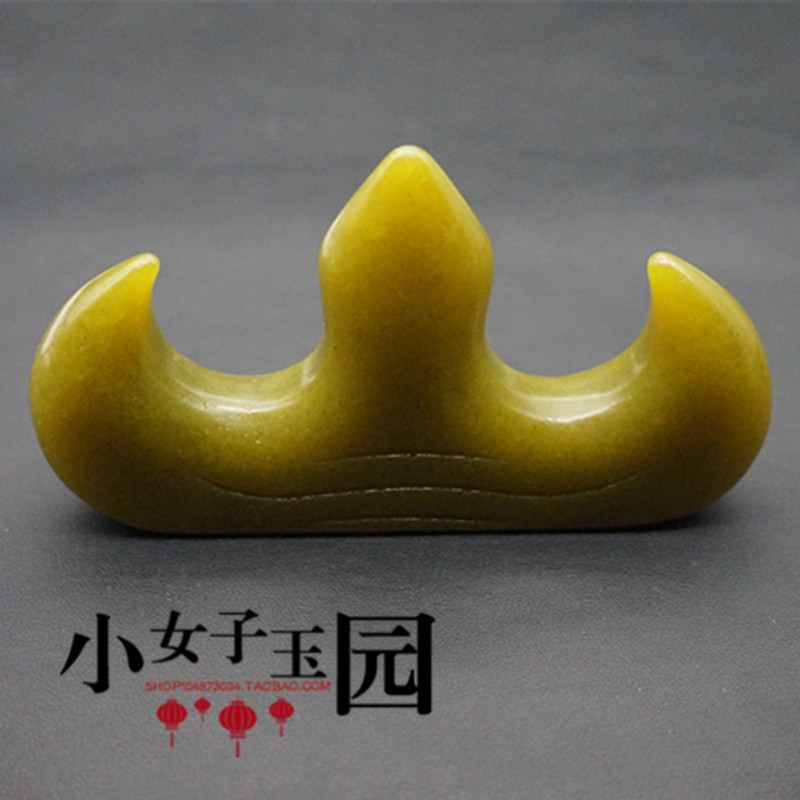 岫玉仿古笔架笔搁摆件山形笔架文房用品仿古雕刻笔架玉佩玉坠