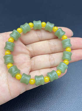 玉石手链男女款竹节手串