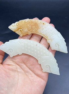 仿白玉双面雕刻玉环玉璧