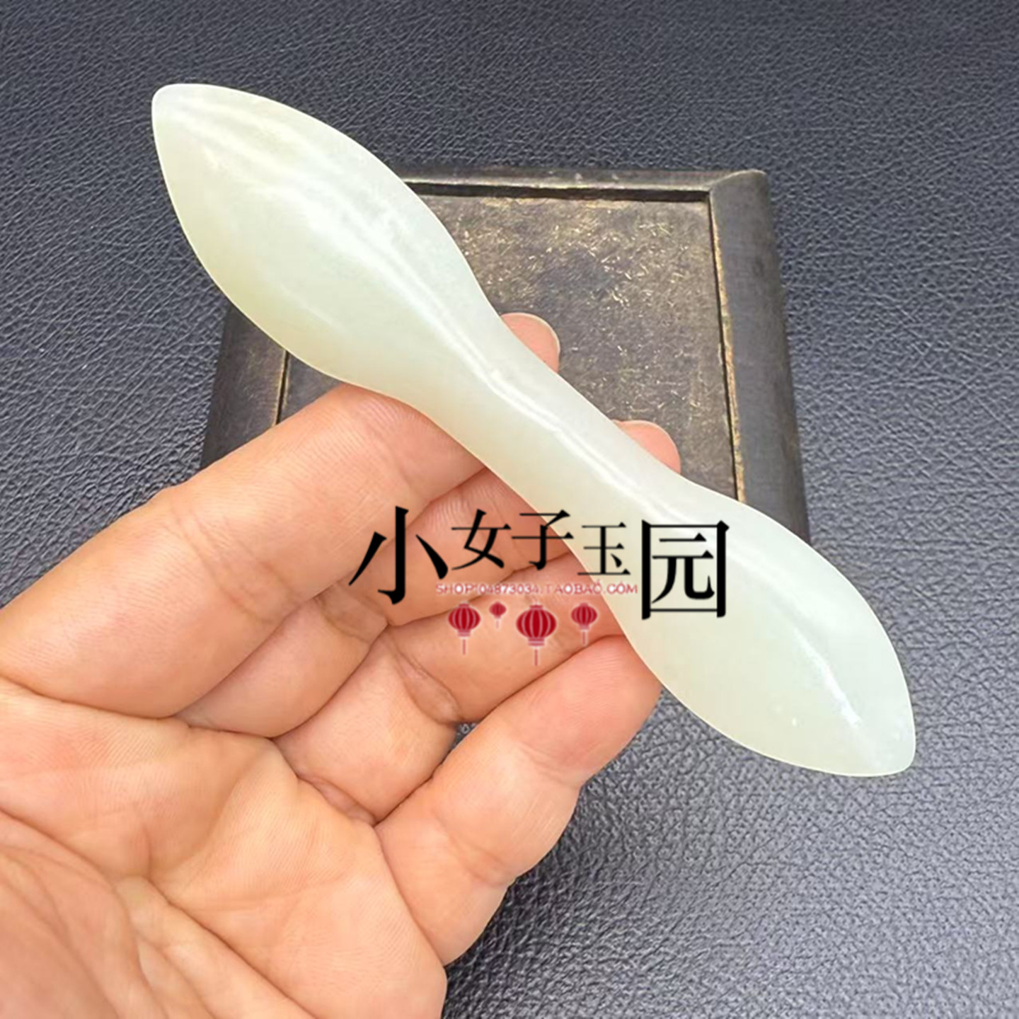 和田玉双尖发簪玉簪国风素面簪子