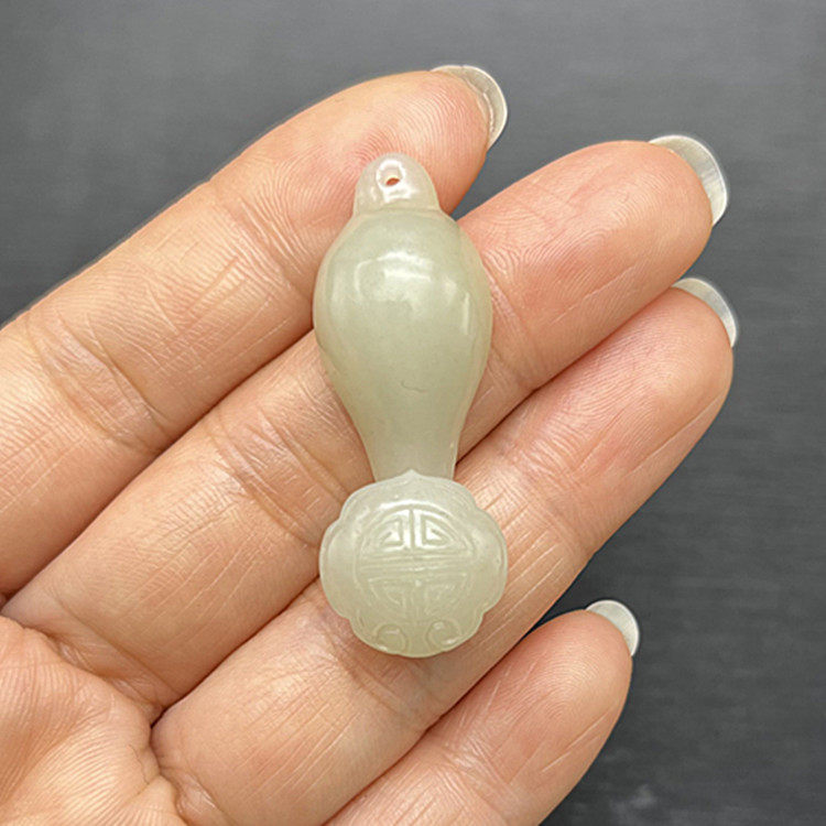 和田青白玉手刻如意吊坠挂坠DIY饰品服装配件压襟挂饰古典美玉坠,珠宝/钻石/翡翠,其他,淘宝优惠券,粉丝福利购,淘宝优惠卷