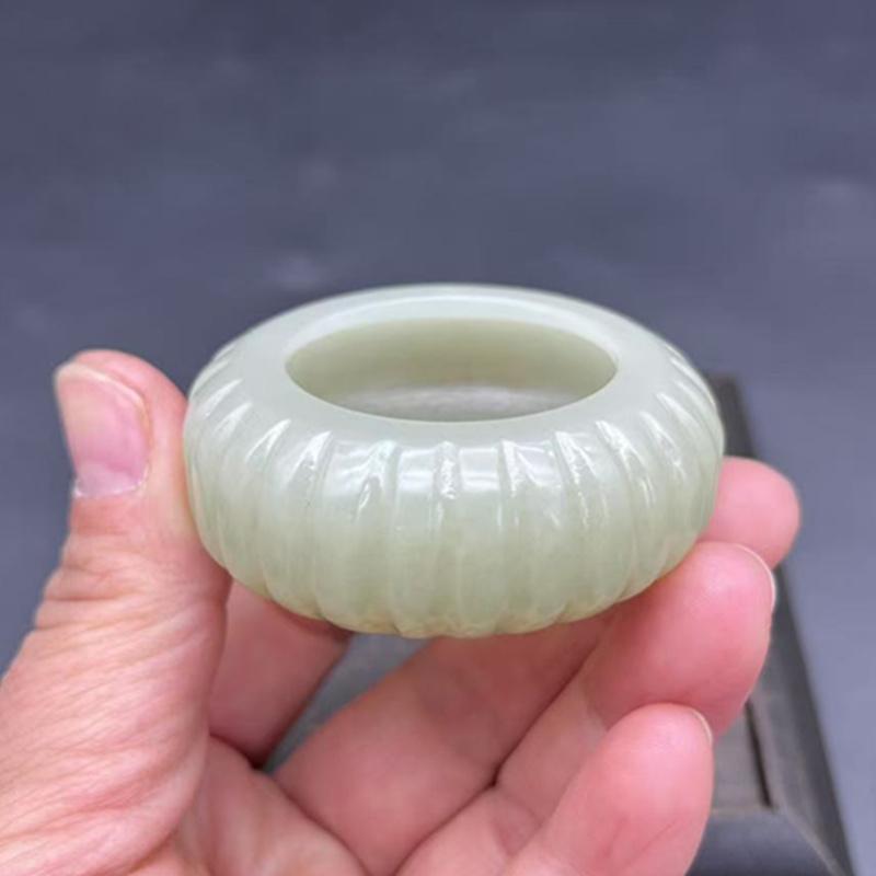 和田玉笔洗玉佩玉坠仿古雕刻笔添