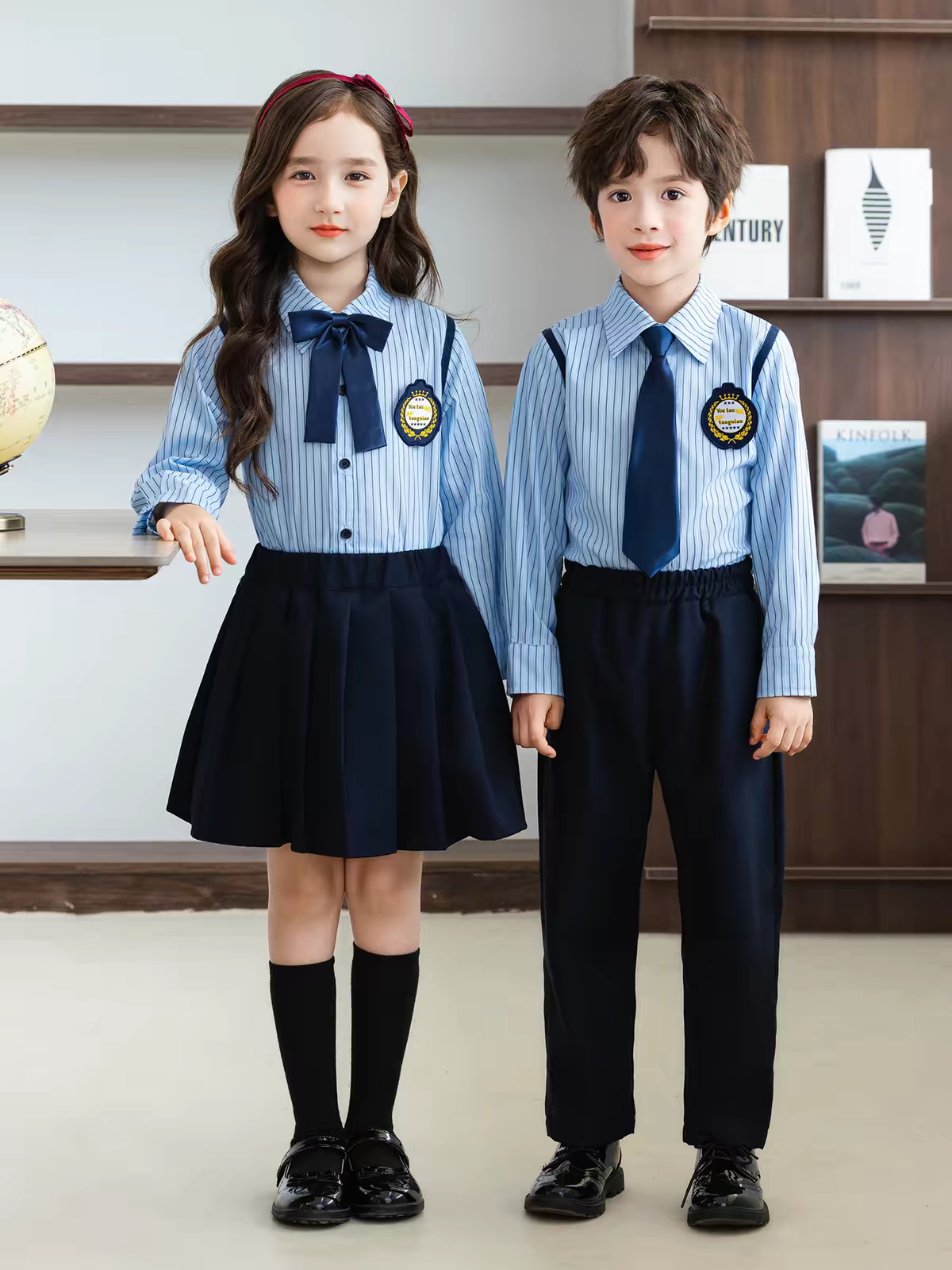 儿童学院风衬衫礼服套装中小学生运动会啦啦操诗歌朗诵元旦演出服