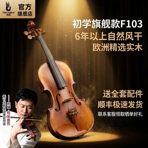 凤灵云杉木初学者练习正品小提琴