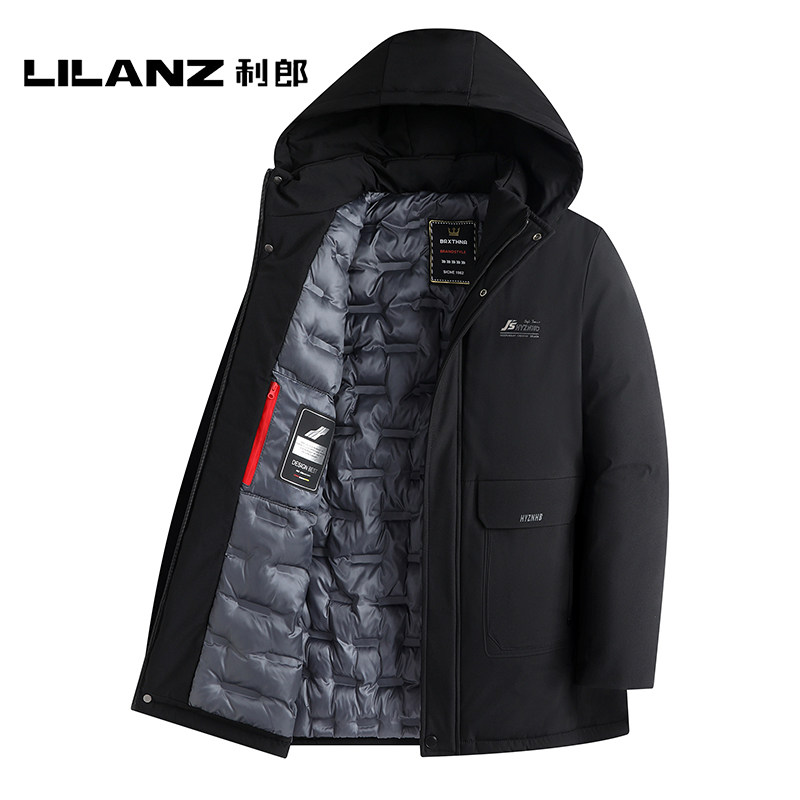 利郎加棉加厚男士棉衣男款冬季商务休闲保暖棉服爸爸冬装外套