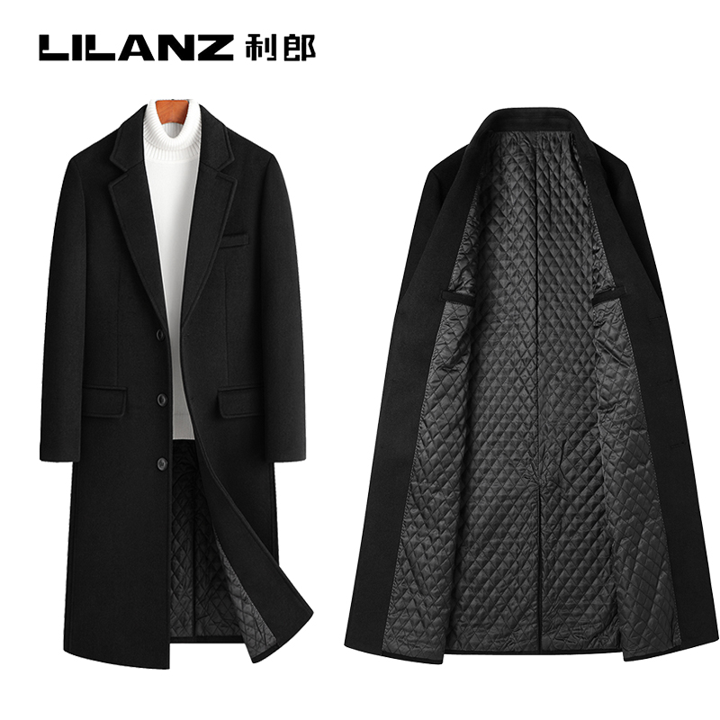 利郎羊毛呢大衣男中长款2025新款韩版秋冬季加厚呢子外套风衣冬款