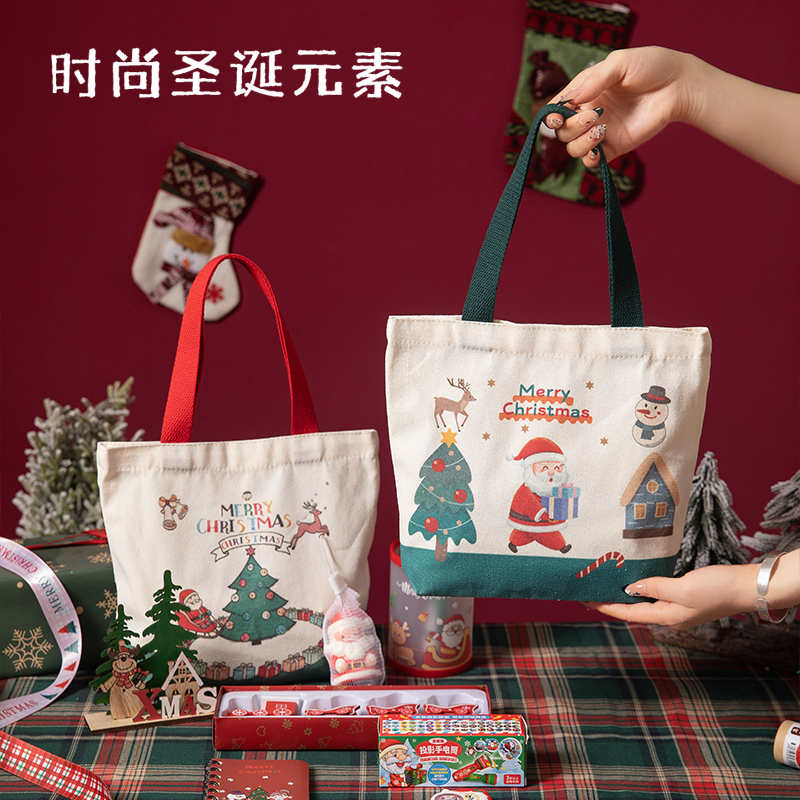 2025圣诞帆布袋礼品幼儿园伴手礼小学生礼物套装奖励盲盒文具奖品