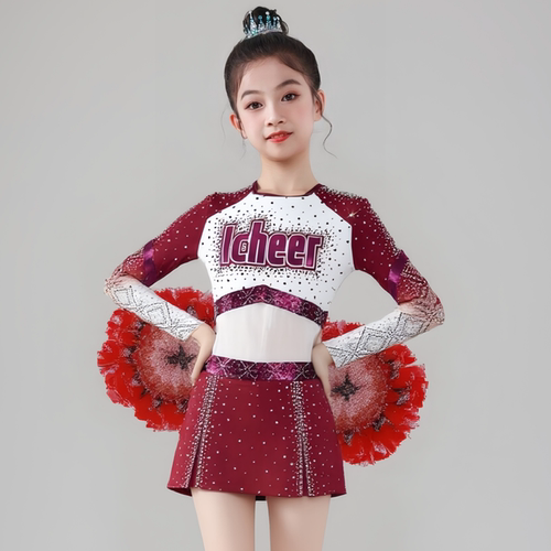 儿童啦啦队服拉拉操训练服拉拉队比赛啦啦操比赛服健美操比赛服