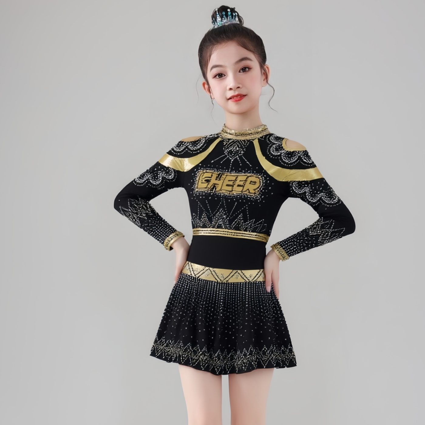 儿童啦啦队服男款拉拉操训练服装拉拉队比赛定制啦啦操比赛服装