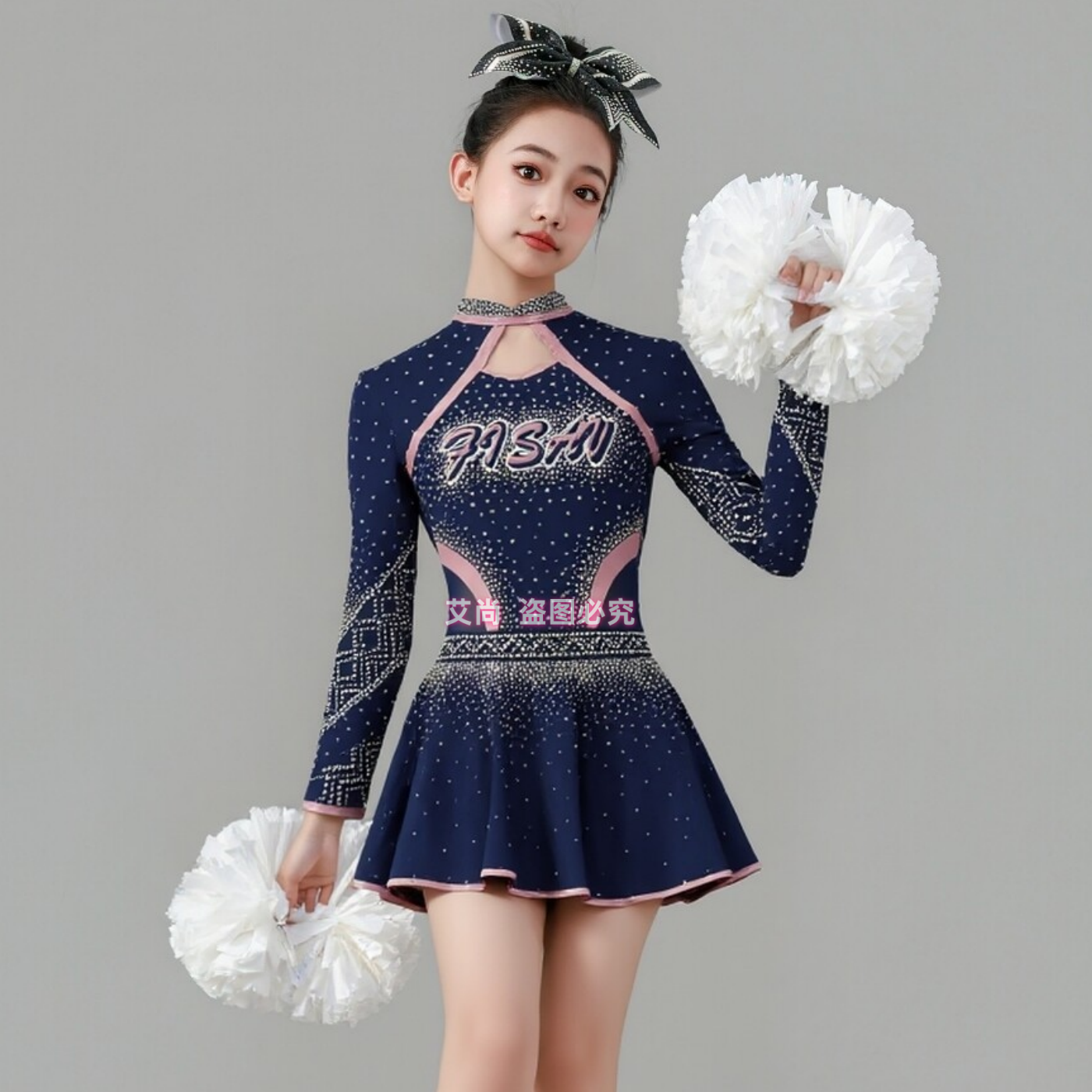 啦啦操比赛服装定制啦啦队演出服竞技健美操服装舞蹈服运动会套装