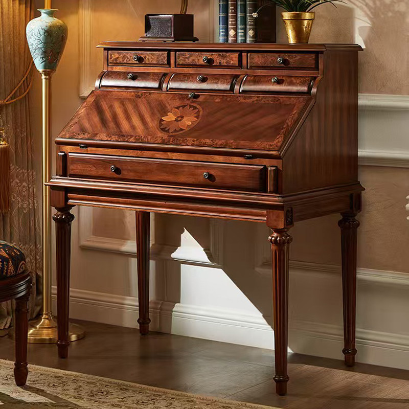 美式实木梳妆台卧室梳妆柜储物柜客厅玄关书桌秘书桌钢琴造型,住宅家具,门厅/玄关柜/玄关架,淘宝优惠券,粉丝福利购,淘宝优惠卷
